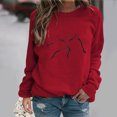 thumbnail image 1 of 2023 Chandail en Molleton de Mode pour Femmes 50 % de Rabais Liquidation et Hiver Décontracté Ample Imprimé Chat Manches Longues Col Rond, 1 of 4