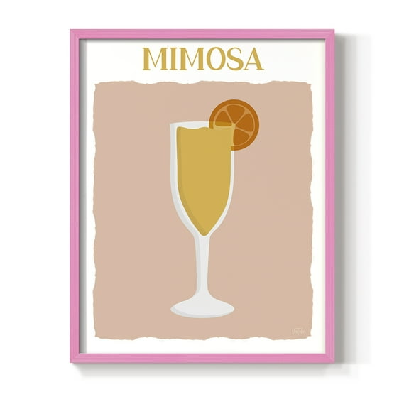 Mimosa in Pink Solid Wood 8 x 10 Framed Print