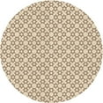 thumbnail image 1 of Ahgly Company Indoor Round Patterned Vanilla Gold Area Rugs, 6' Round, 1 of 6