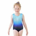 thumbnail image 2 of BAOHULU Sleeveless Diamond Gymnastics Leotards for Girls Gradient Blue Clothes Dancewear, 2 of 6