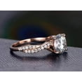 thumbnail image 4 of Artdeco 1.25 Carat Infinity Moissanite and Diamond Engagement Ring in Rose Gold, 4 of 5