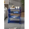 thumbnail image 2 of Clear Acrylic 3-Tier End Table/Nightstand – Sleek Bedside Storage with Durable Design, Perfect for Bedrooms, Living Rooms, or Modern Interiors – Ideal as a Bedside Table or Sofa Side Piece (Blue), 2 of 14