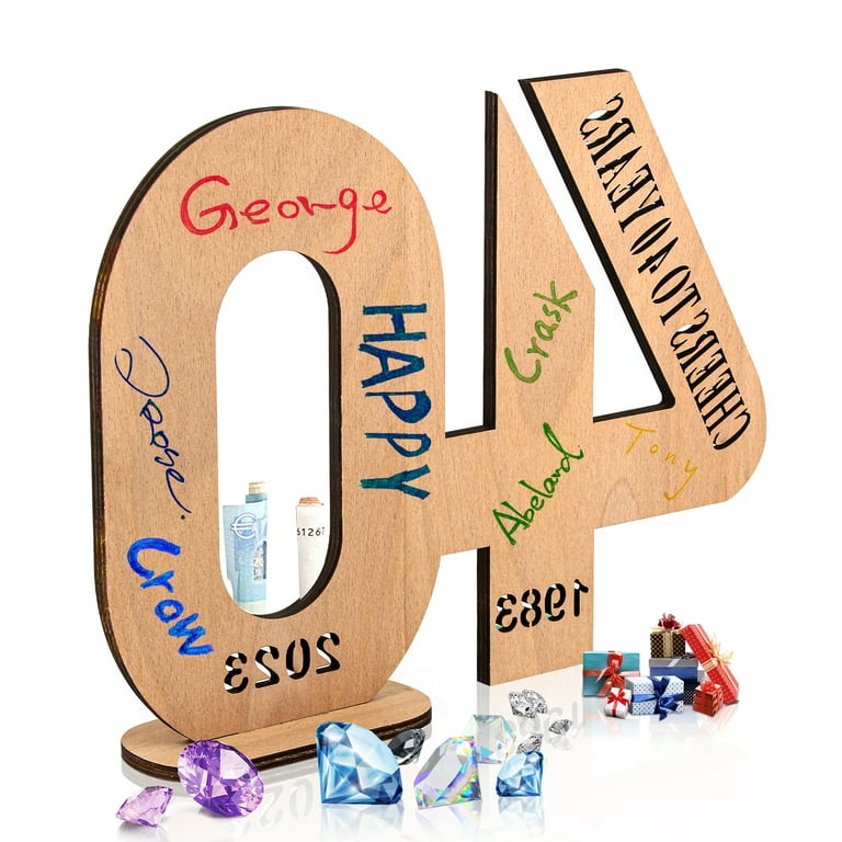 6 wooden decorations number 20 - 20th birthday decoration