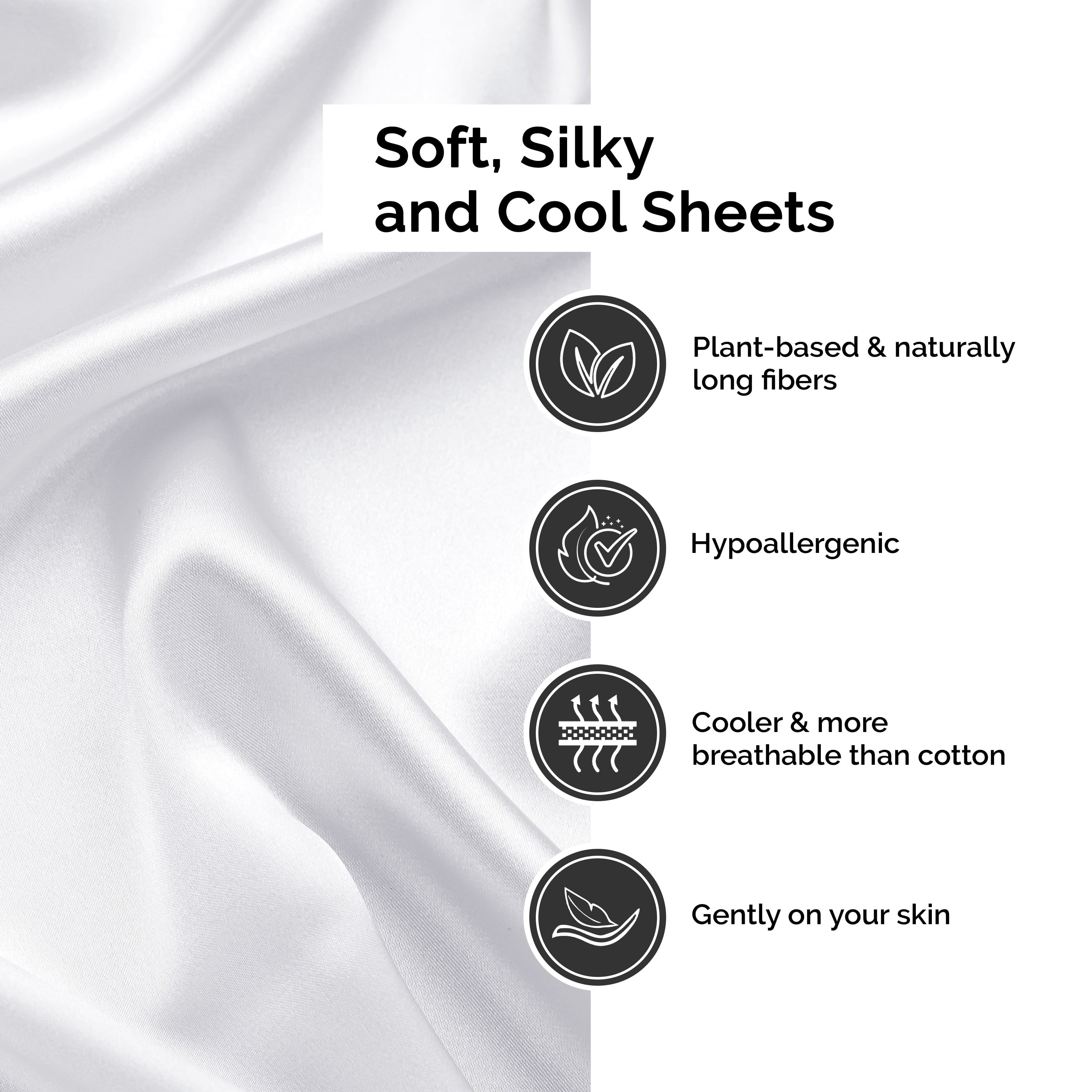 BNM 300 TC Rayon From Bamboo Sheet Set, Cal King, White