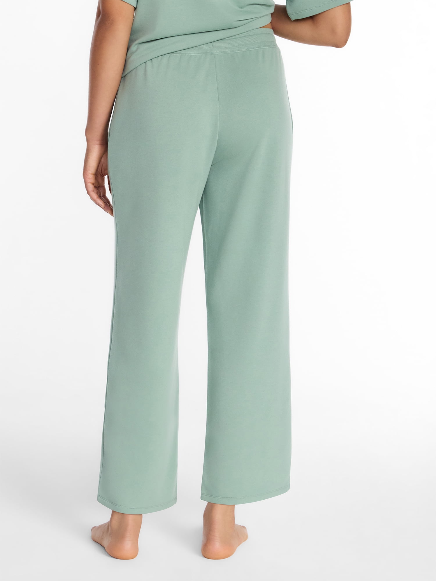 Joyspun Women's French Terry Knit Sleep Capri Pants, 25” Inseam, Sizes XS-3X