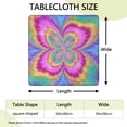 thumbnail image 2 of Colorful Tie Dye Pattern Square Fitted Tablecloth with Elastic Edge,Square Table Cover,Washable Elastic Table Cover for Home Kitchen Party Decor 34"x34", 2 of 6