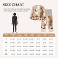 thumbnail image 4 of Pofeuu Relaxing Cat With Tea Print Womens Pajamas Set Long Sleeve Sleepwear Button Down Nightwear Soft Pj Lounge Sets Button Down Pajamas Women-Small, 4 of 7