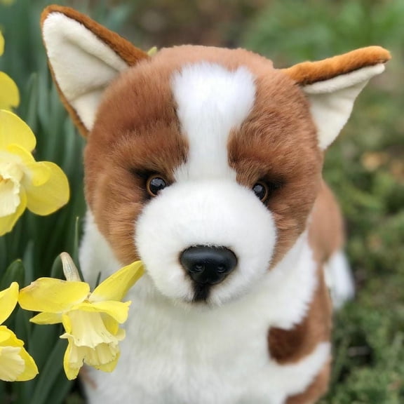Auswella Soft Pembroke Welsh Corgi Plush Dog Stuffed Animal, 6" x 13" x 7.5"