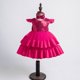 thumbnail image 2 of Odeerbi Niñas Verano Sparkly Lentejuelas Princesa Vestido Satén Tul Cumpleaños Vestido de Noche Ruffle Manga Arco Vestido de Flor Niña Vestidos Formales, 2 of 5