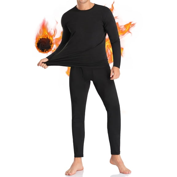 GENTS BLISS Men Thermal Underwear Fleece Lined Thermals Tops and Bottom Sets Base Underwear for Men