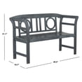 thumbnail image 6 of Safavieh Moorpark Indoor/Outdoor Modern 2 Seat Garden Bench, 6 of 7