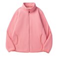 thumbnail image 2 of QATAINLAV Mother's Day Gifts! Men's and Women's Full Zip Soft Fleece Jacket Fall Winter Warm Jackets with Pockets Unisex Plus Size Outerwear Pink M, 2 of 9