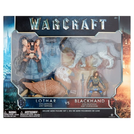 Warcraft Lothar with Gryphon vs Blackhand with Frostwolf Deluxe Mini Figure Set