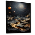 thumbnail image 2 of Designart "Galactic Wonder Unusual Celestial Body" Asteroids Floater Framed Wall Decor, 2 of 7