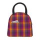thumbnail image 1 of Balery Orange and Purple Plaid Bolsa de Almuerzo para Mujeres, Caja de Almuerzo, Bolsa de Almuerzo Pequeña Impermeable, Tote de Almuerzo Reutilizable con Gran Capacidad, 1 of 6
