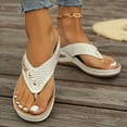 thumbnail image 6 of IUJSOY Flip Flops for Women Slides Comfort Orthopedic Wedge Sandals Fashion Summer Slip on Shoes, 6 of 8