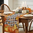 thumbnail image 3 of Thanksgiving Pumpkins Table Runner, Autumn Thanksgiving Kitchen Dining Table Decoration for Home Party Decor 13x72 Inches, 3 of 9