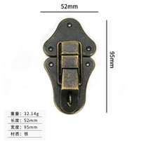 MRLESS Antique Chest Latch Hardware Set - Duckbilled Hasp Clasp Toggle Latch for Jewelry Box, Suitcase, Small Metal Lock