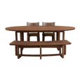 thumbnail image 6 of Treasure Trove Arcadia Vinegar Brown Oval Wood Dining Table, 6 of 11