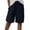 9# Navy, variant on Bermuda Shorts for Women Knee Length High Waisted Baggy Shorts with Pockets Cotton Linen Summer Casual Lounge Army Green XL