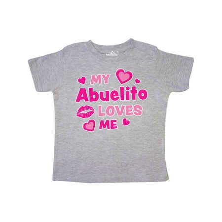 

Inktastic Valentine s Day My Abuelito Loves Me Hearts and Lips Gift Toddler Boy or Toddler Girl T-Shirt
