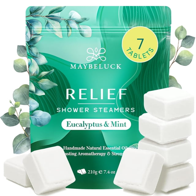 Bombas de vapor para ducha Maybeluck con eucalipto y menta, paquete de 7