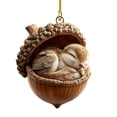 thumbnail image 3 of 3 Pcs Rustic Woodland Christmas Ornaments, Acrylic Acorn Hanging Decorations, Forest-Inspired Holiday Decor for Christmas Trees, Wreaths, Garlands and Farmhouse Displays, 3 of 8