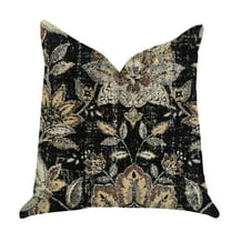 Plutus Brands Noir Lotus Blossom Luxury Throw Pillow 20" x 26" Standard (PBRA1335-2026-DP)
