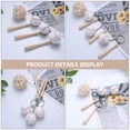 thumbnail image 4 of Miangastore 5Pcs Baseball Key Chain Sports Fan Keychains Timber Key Rings Beige 2.95X1.38X1.38in, 4 of 8