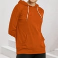 thumbnail image 7 of HongQid Women's Slim Fit Pullover Hoodie Lightweight Long Sleeve Kangaroo Pocket Basic Casual Sweatshirt, 7 of 7