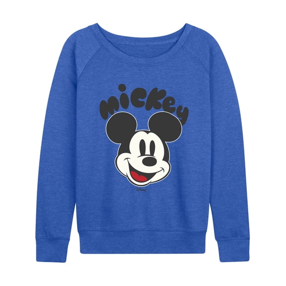 Disney - Mickey Head - Women's French Terry Long Sleeve Pullover