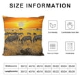 thumbnail image 5 of Orinice Zebras Sunset Grazing Graphic Decorative Pillow Cover for Home Couch Living Room Sofa - Durable Cotton Linen Fabric - 1PC 22x22in, 5 of 5