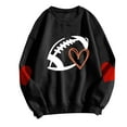 thumbnail image 4 of Byworldtasic Womens Long Sleeve TopsFootball Shirts for Women Game Day T-Shirts Touchdown Printed Shirt Casual Football Season Long Sleeve Sweatshirt, 4 of 5
