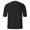 thumbnail image 3 of LYEAA Men Shirts Casual Short Sleeve Crewneck Knit Pullover Summer Tees Solid Fashion Outdoor Tee Tops Breathable Comfortable Soft Everyday Clothes Black L, 3 of 6