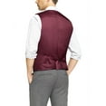 thumbnail image 6 of HISDERN Men's Suit Vest Burgundy Business Formal Dress Waistcoat Vest with 3 Pockets for Suit or Tuxedo, 6 of 8