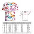 thumbnail image 2 of Flamingo Pattern T Shirts Basic T-Shirt Short Sleeve Ladies Tee Shirt Summer Graphic Clothing, 2 of 6