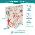 thumbnail image 3 of FORMRS 3 Ring Binder 1.5 inch with Pockets Clip Board 200 Sheets Capacity, Light Red Starfish, 3 of 8