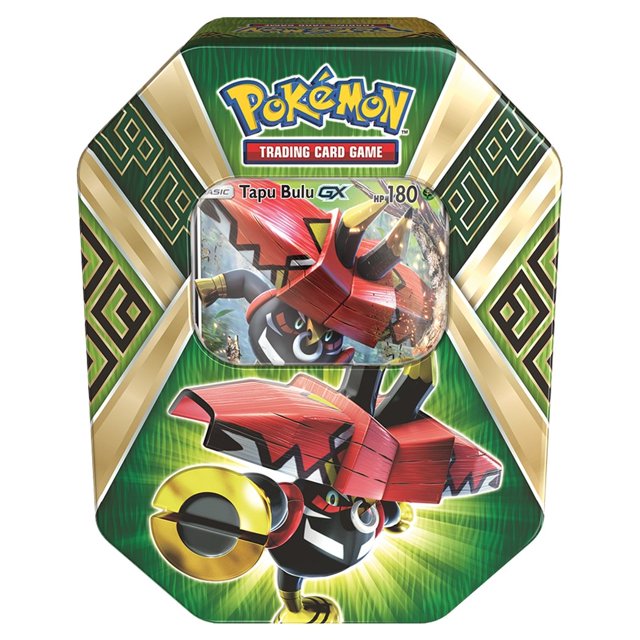 Lata Pokémon TCG Sun & Moon Guardians Rising con 4 potenciadores