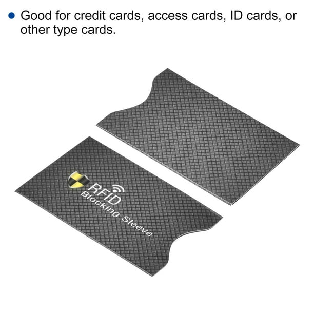 Uxcell Protect NFC Holder Rfid Blocking Credit Card Sleeves, Black 20 Pack