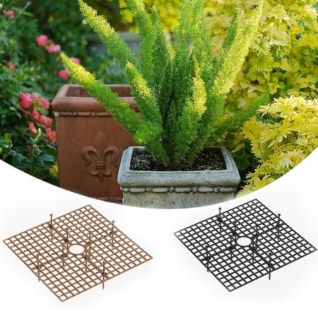 

Yesbay Plant Pot Grid Hollow Out Non-slip Fixing Cuttable Size No Deformation Adjustable Design Plant Protector Lightweight Flower Pot Soil Guard Cover for Balcony