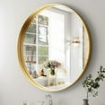 thumbnail image 3 of Lumora 48.2" Round Bathroom Mirror Deep Frame Wall- Mounted Vanity Mirror,Gold, 3 of 5