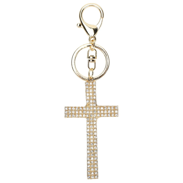 Mgaxyff Cross Keychain Metal Key Chain Bag Pendant Accessories Small Gift  Craft White,Cross Keychain,Small Gift 