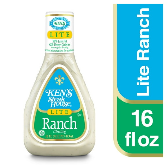 Ken's Steak House: Ranch Dressing Lite, 16 fl oz