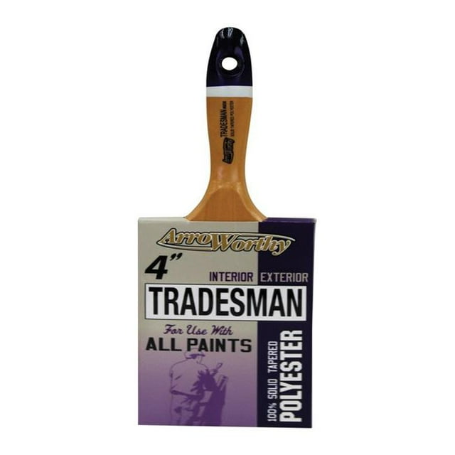 Arroworthy 1808146 Tradesman 4 in. Chiseled Polyester Blend Paint Brush