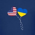 thumbnail image 3 of CafePress - Loving USA Ukraine Flag Heart Ukrainian Am T Shirt - Dark T-Shirt Kids XS-XL, 3 of 4