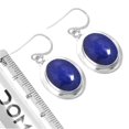thumbnail image 3 of 925 Sterling Silver Earring Natural Lapis Handmade Jewelry, 3 of 5