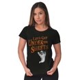 thumbnail image 3 of Ghost Under the Sheets Halloween Womens Slim Fit Graphic Tee Brisco Brands S, 3 of 5