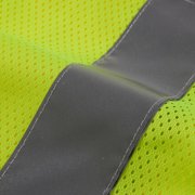 3C Products ANSI/ISEA 107-2015 Class 2 Safety Green Cool Mesh Safety Vest w/ Zipper Closure and 4 Outside Pockets / Solid Front & Mesh Back- SV2100-3XL