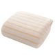 thumbnail image 1 of Toalla facial de polar a rayas de 70 x 30 cm | Toalla de baño suave, absorbente y de secado rápido | Tela gruesa que no suelta pelusa para hombres y mujeres | Ligera y duradera para viajes y uso, 1 of 6
