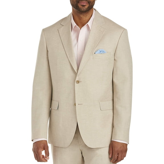 Jacket-Relaxer Linen-Blend Suit Jacket Flax 5XL